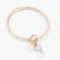 New Design Fashion Stacking Bangle Jewelry with Pearl & Infinite Charms